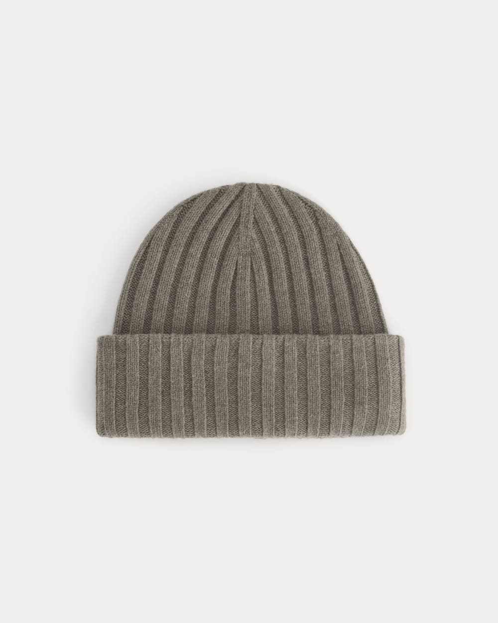 Chunky Ribbed Beanie | Taupe Melange