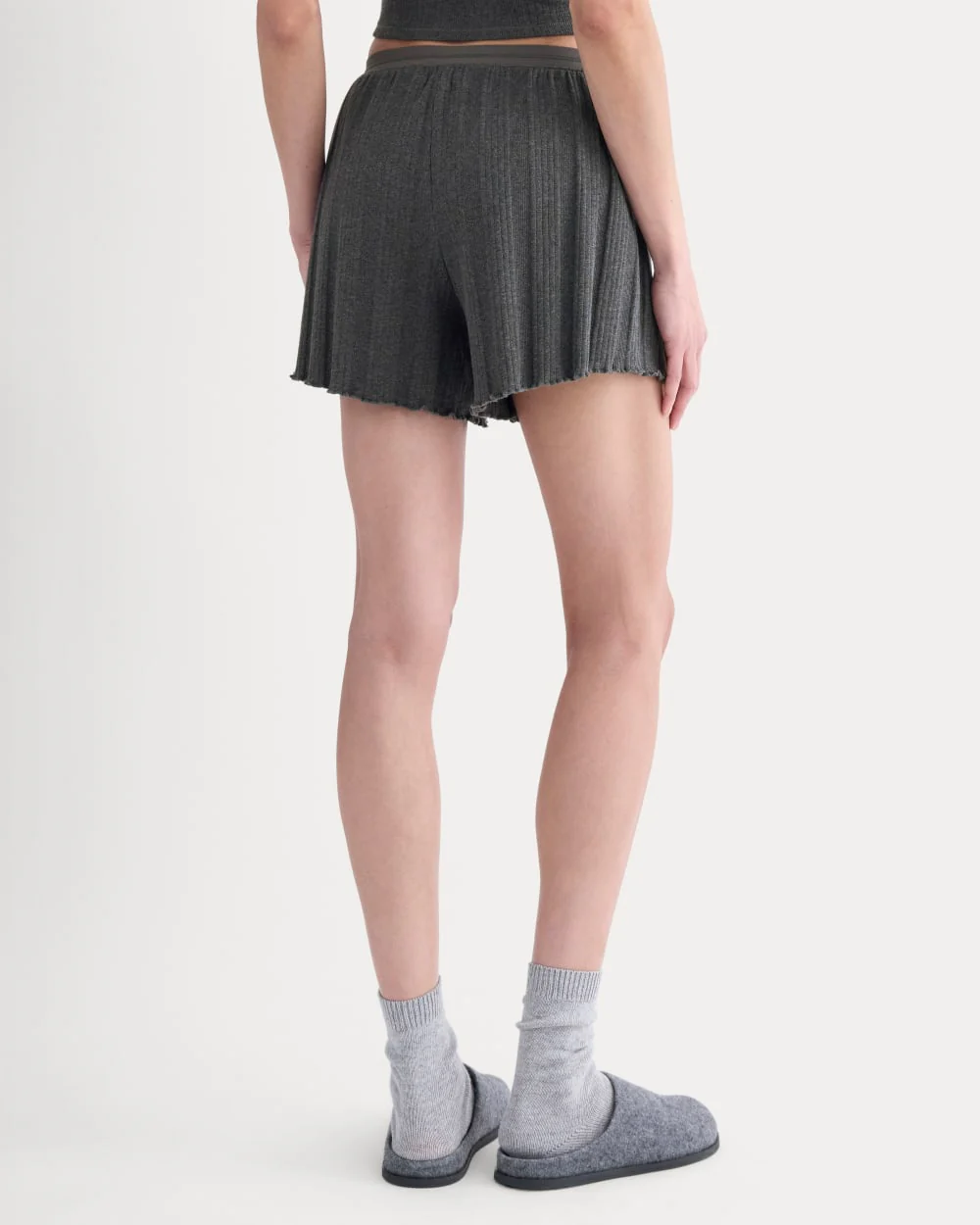 Lounge Rib Short | Heathered Soot
