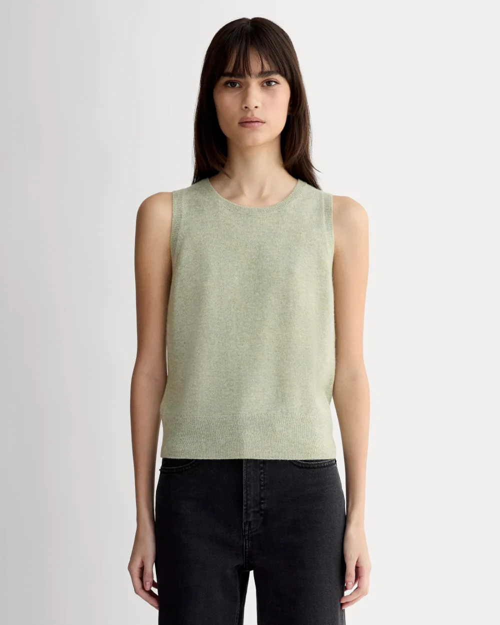 The Classic Tank in Cashmere | Light Heathered Moss