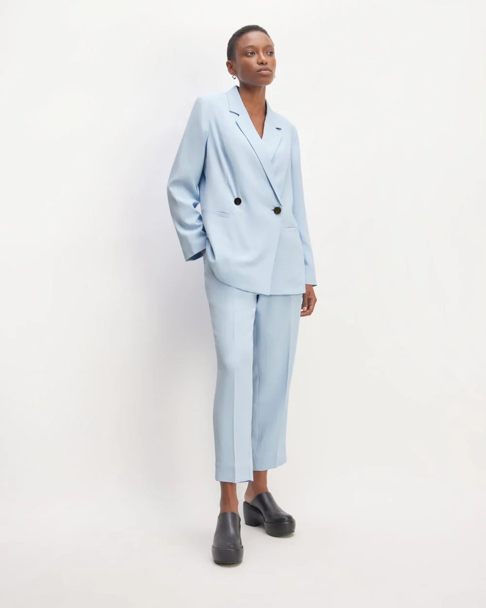 The Drapey Blazer | Chambray Blue
