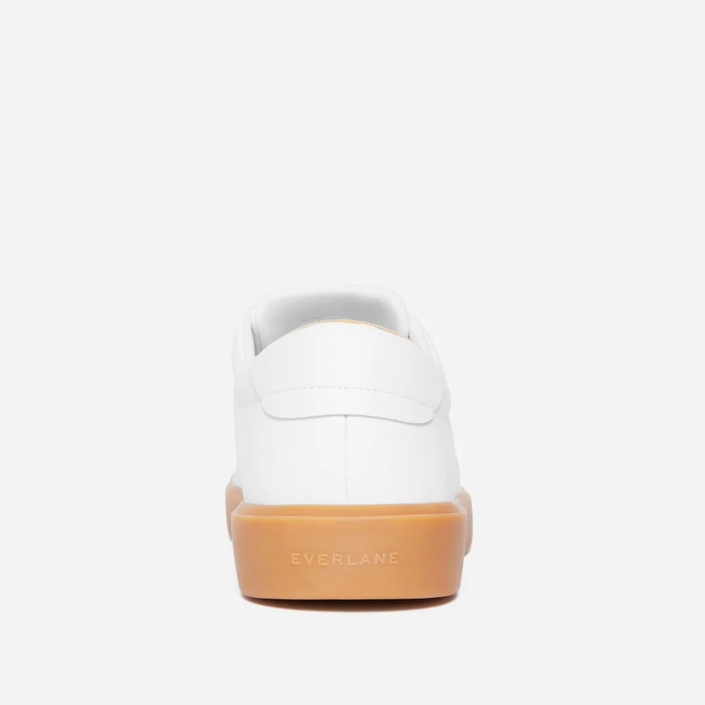 The ReLeather® Tennis Shoe  | White / Gum Sole