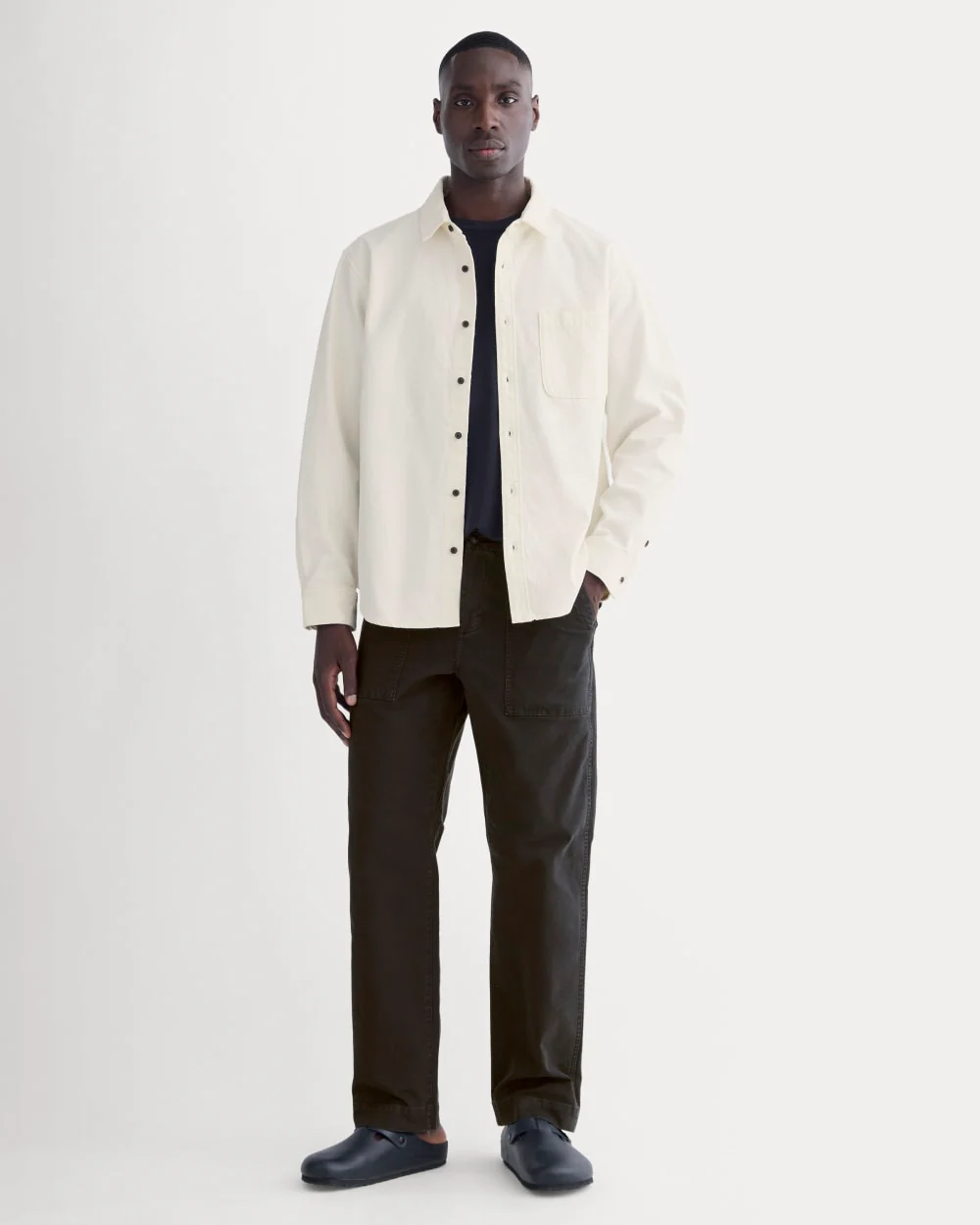 The Canvas Organic Cotton Overshirt | Bone