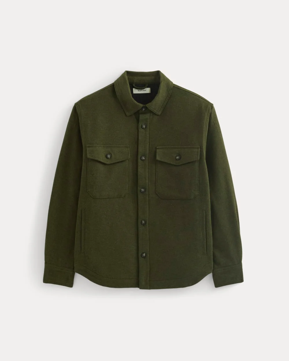 Heavyweight Waffle Twill Overshirt | Heathered Green