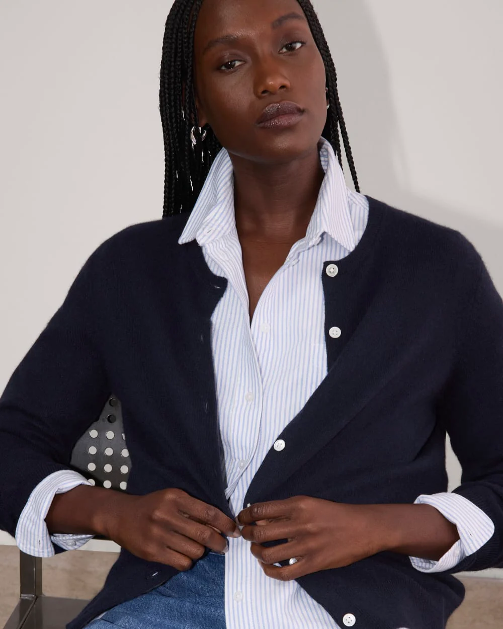 The Classic Cardigan in Cashmere | Navy