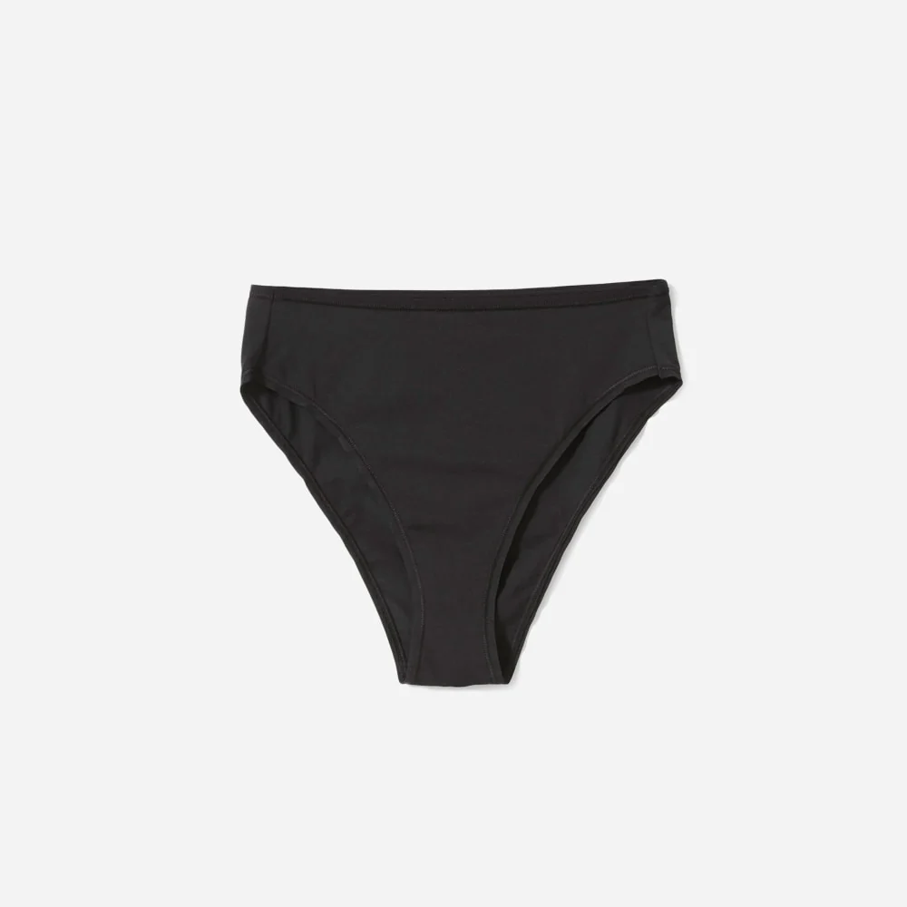 The Cotton High-Rise Bikini | Black