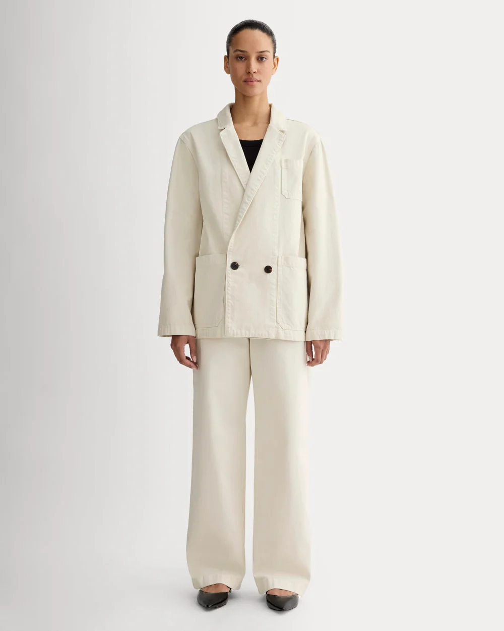 The Denim Chore Blazer | Garment-Dyed Sand