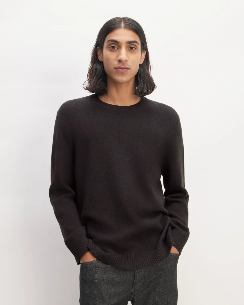 The Premium Merino Crew Neck Sweater | Black