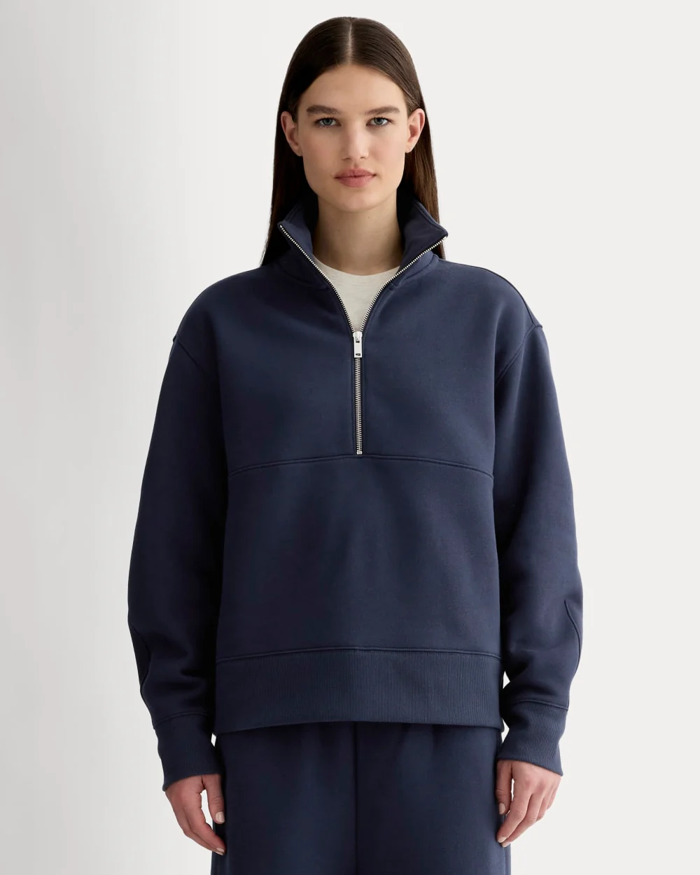 Luxe Fleece Half-Zip Sweatshirt | Navy