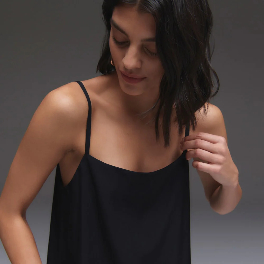 The Japanese GoWeave®  Slip Dress | Black