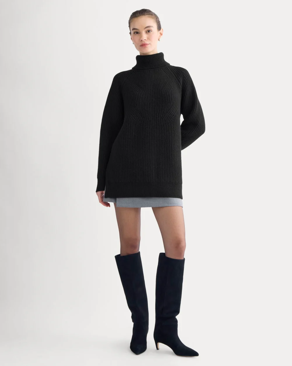 Cocoon Turtleneck in Wool Cashmere | Black