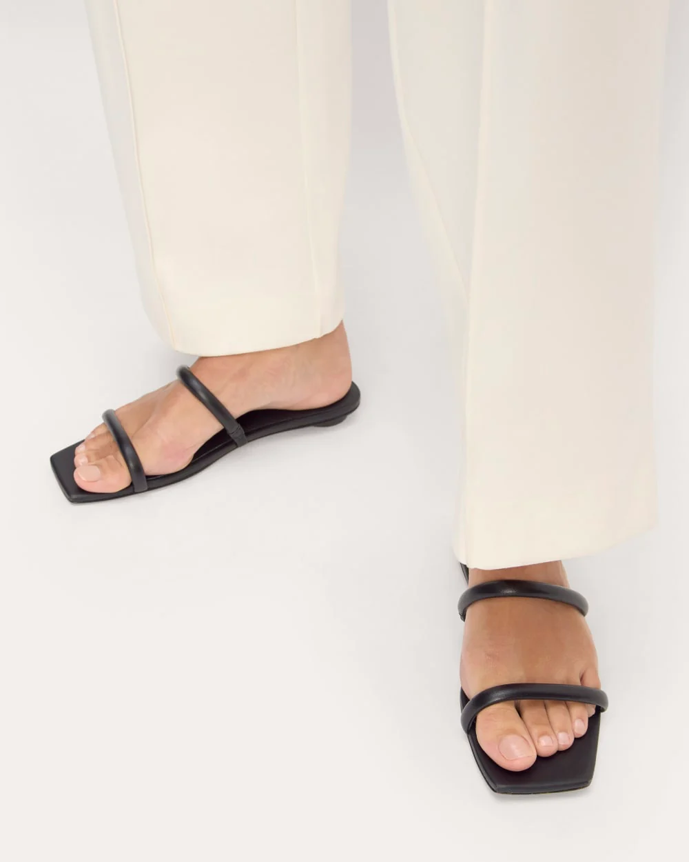 The Double Strap Sandal | Black