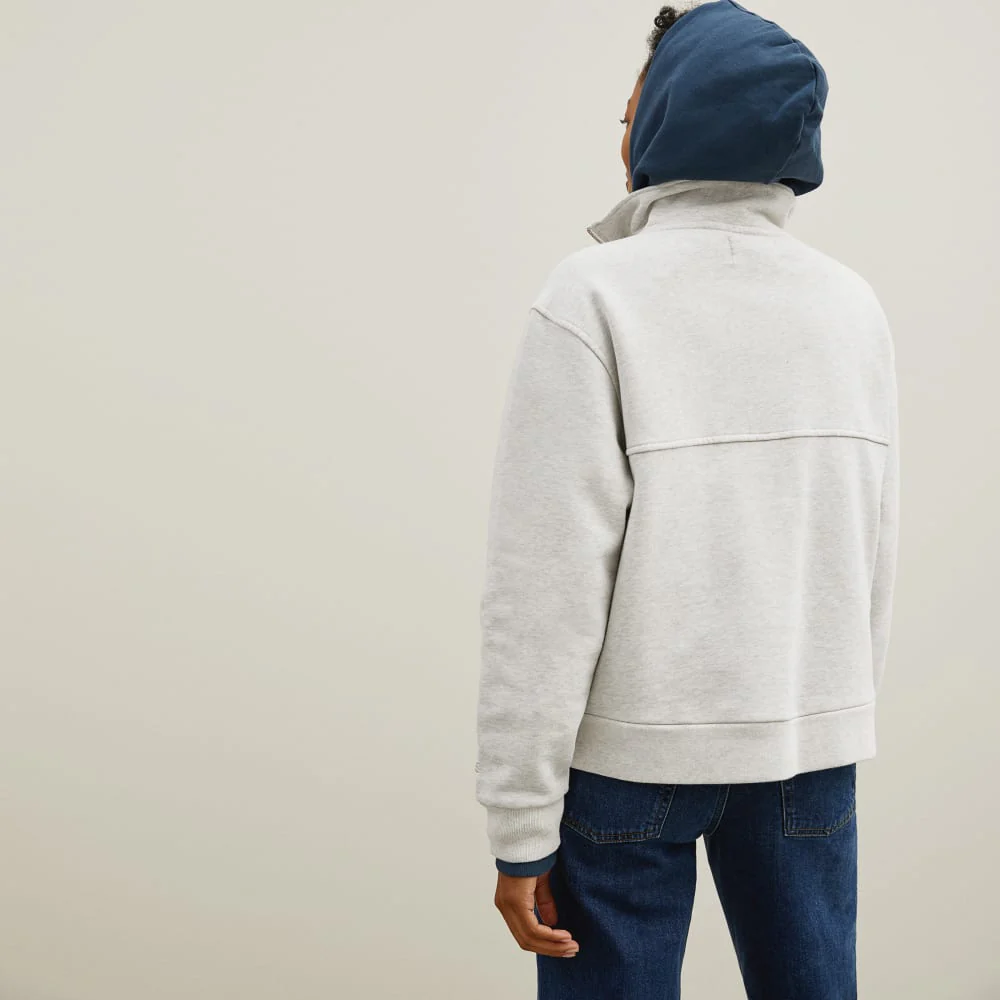 The Track Half-Zip | Light Heather Grey
