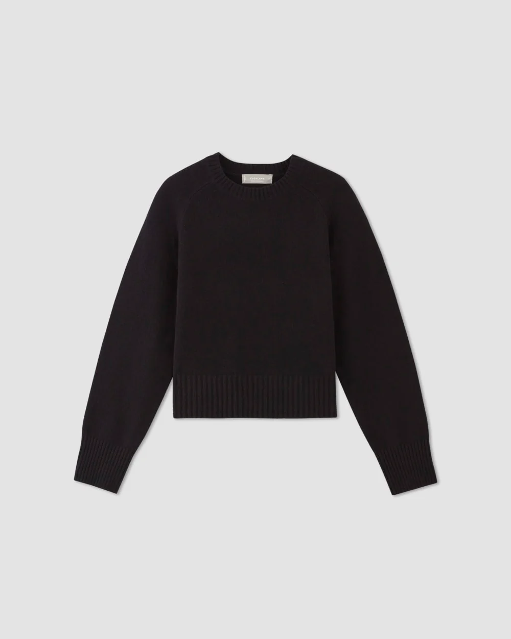 The Boxy Crew in Cashmere | Black