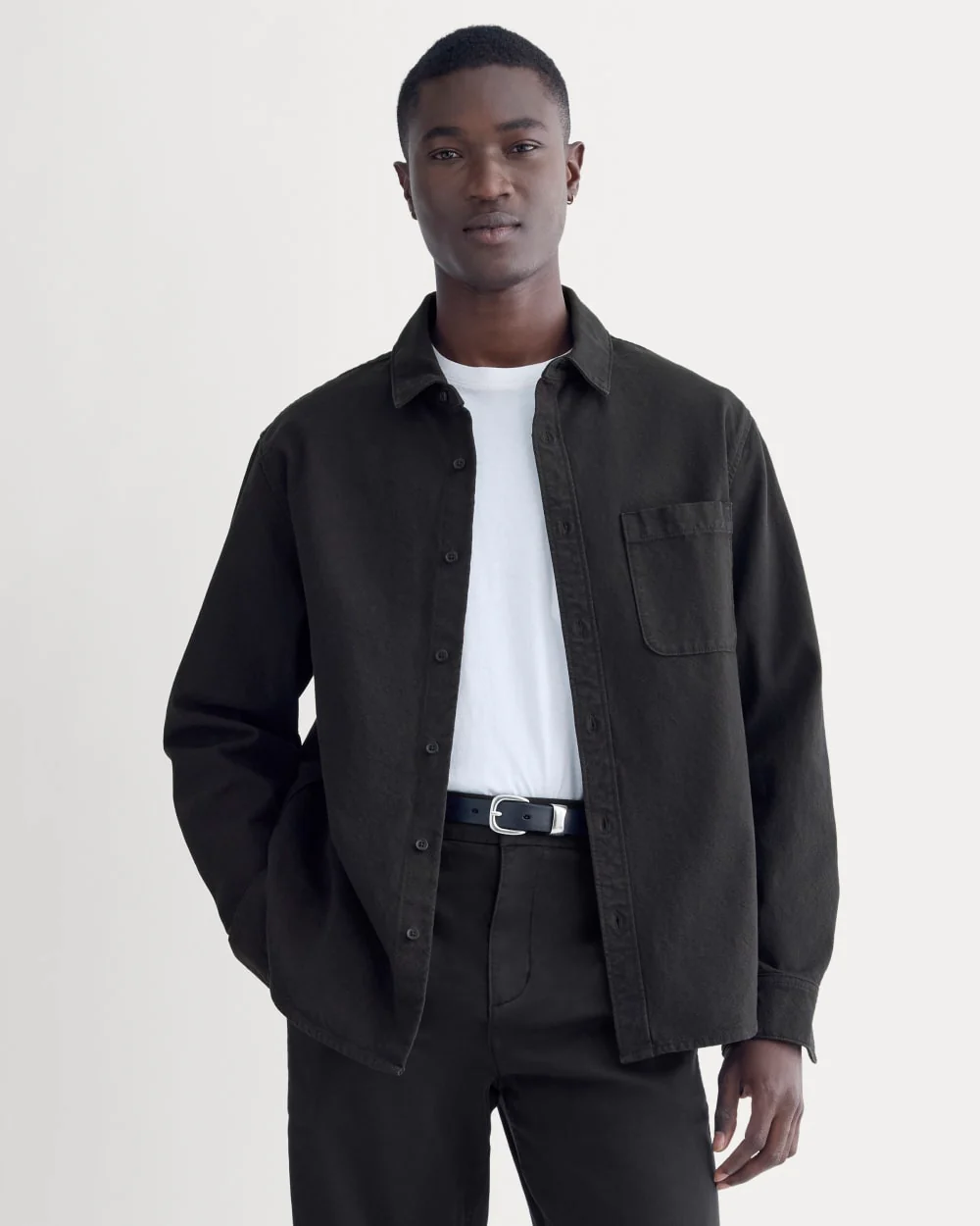 The Canvas Organic Cotton Overshirt | Black