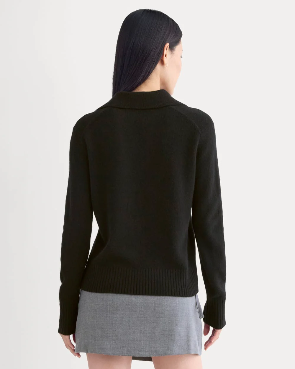Cashmere Polo Sweater | Black