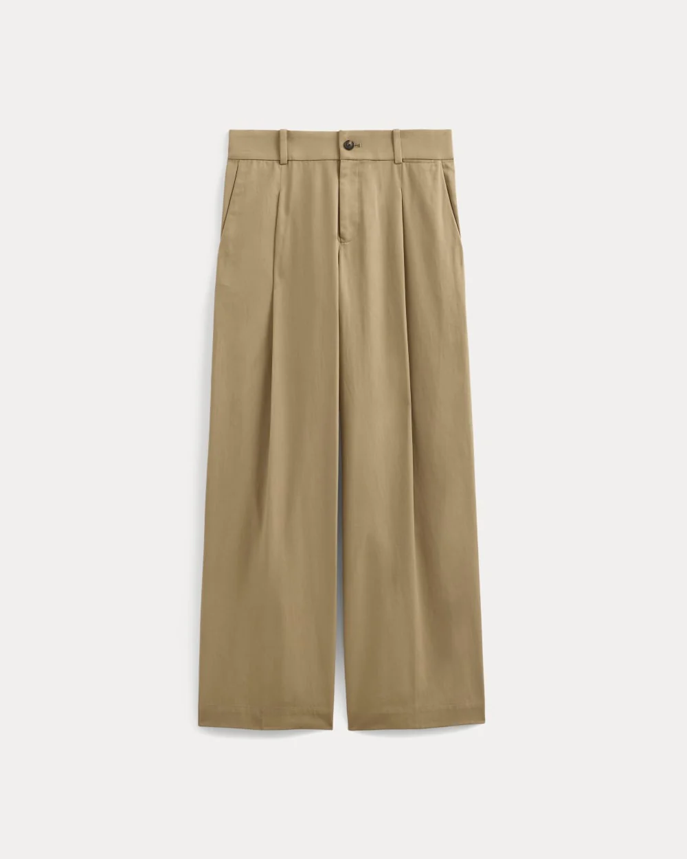 Wide-Leg Trouser in Buttersmooth | Ash Brown | 32 Inseam