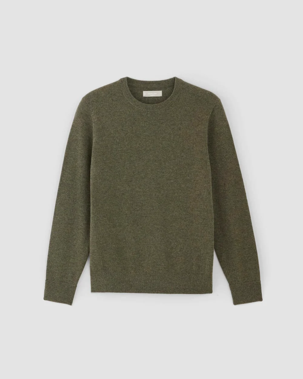 The Grade-A Cashmere Crew | Heathered Army Green