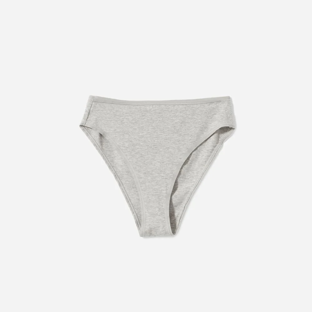 The Cotton High-Rise Bikini |  Heathered Grey
