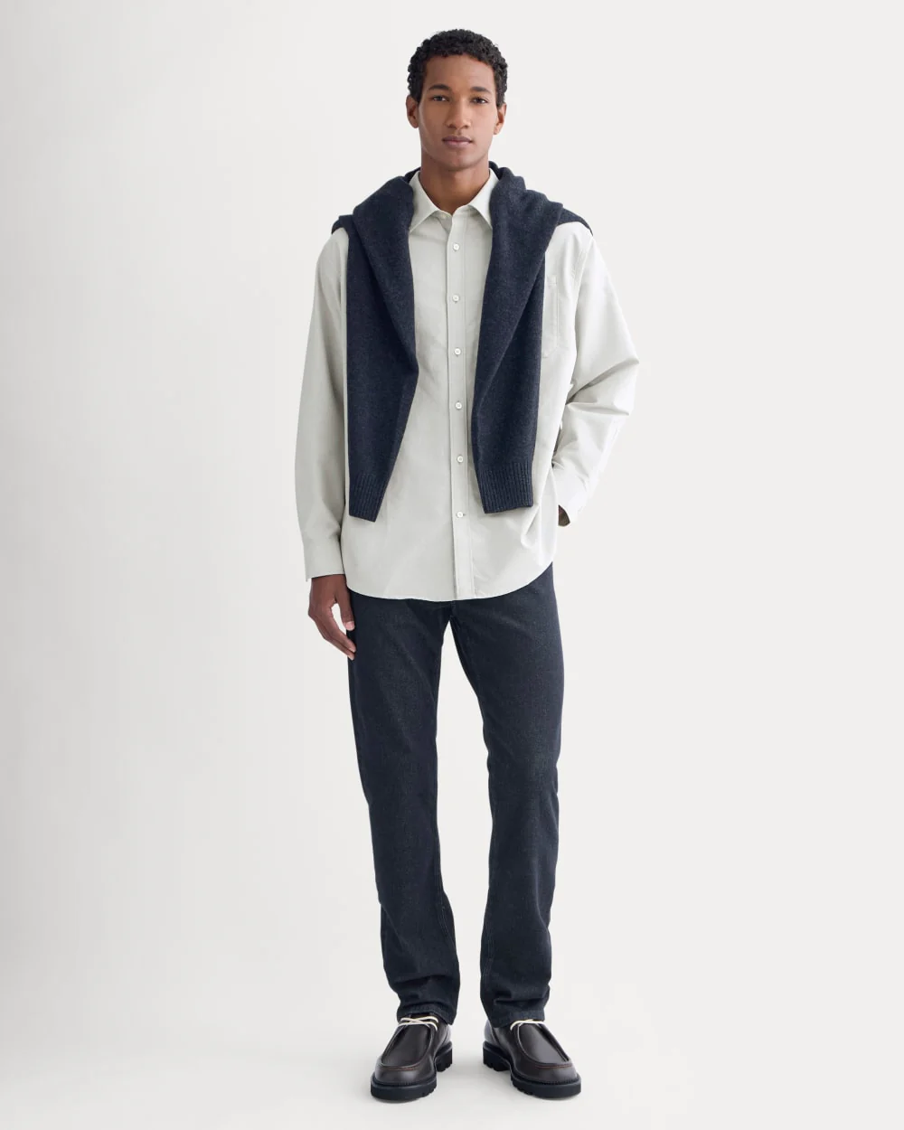 Oversized Oxford Shirt | Grey