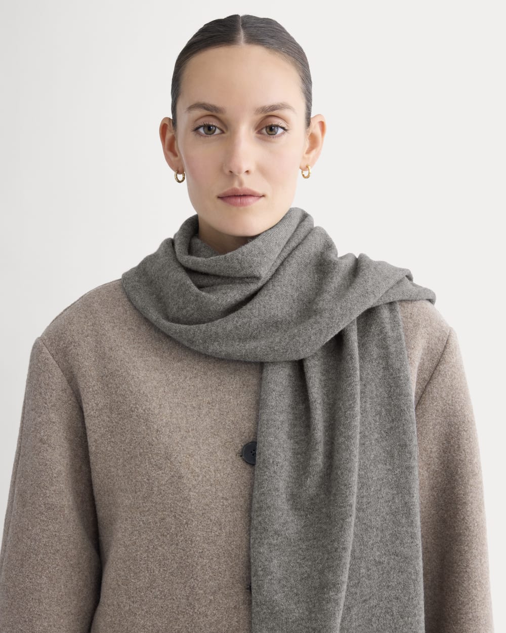The Cashmere Scarf | Heather Charcoal