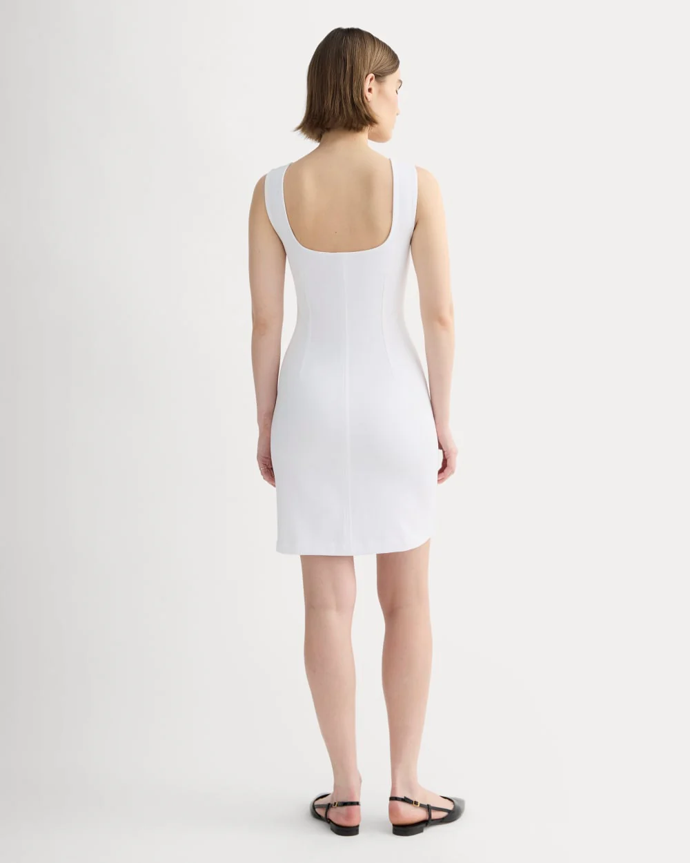 The Dream Square-Neck Dress | White