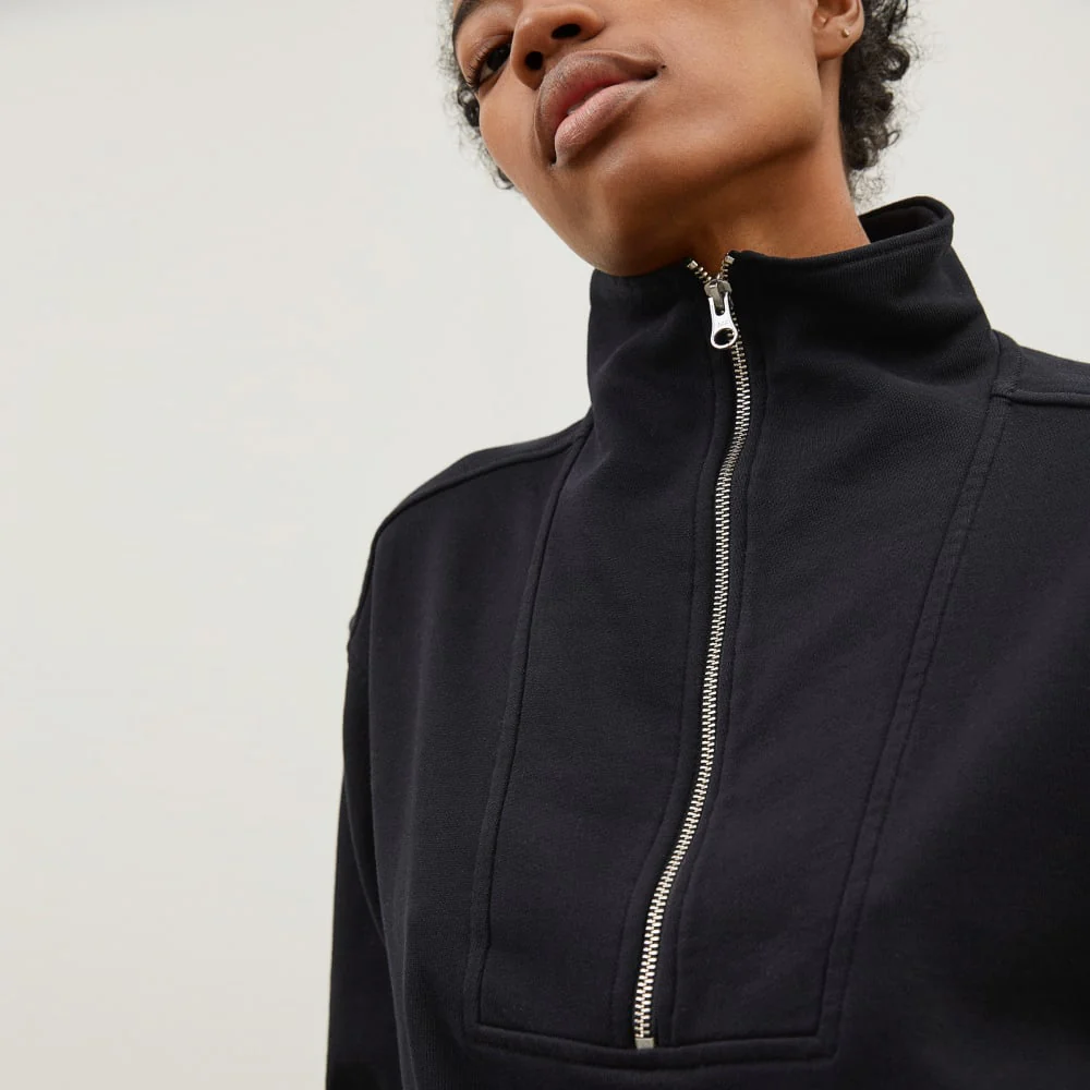 The Track Half-Zip | Black