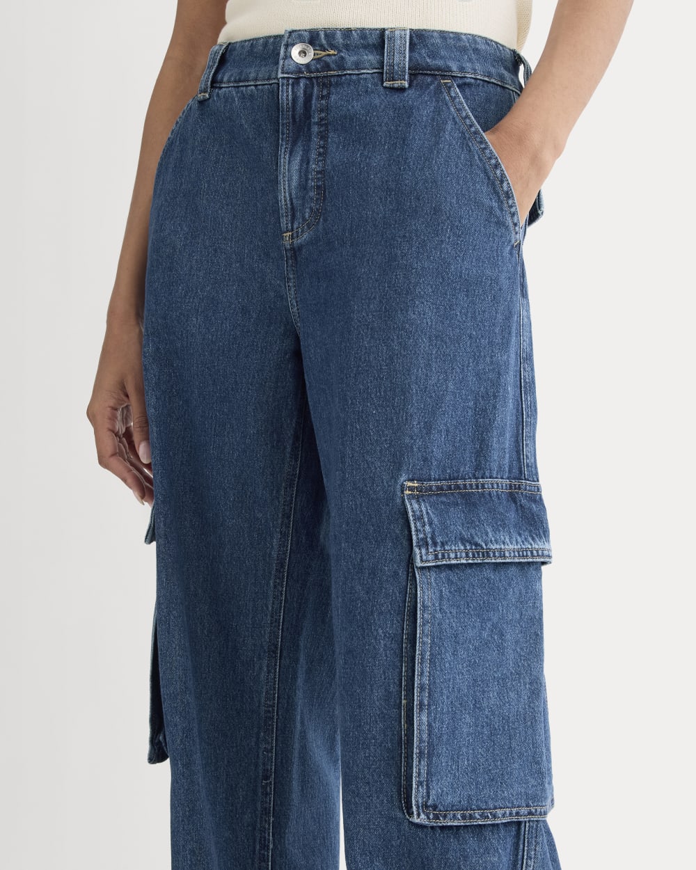 The Mid-Rise Cargo Jean | Tungsten Blue Stone