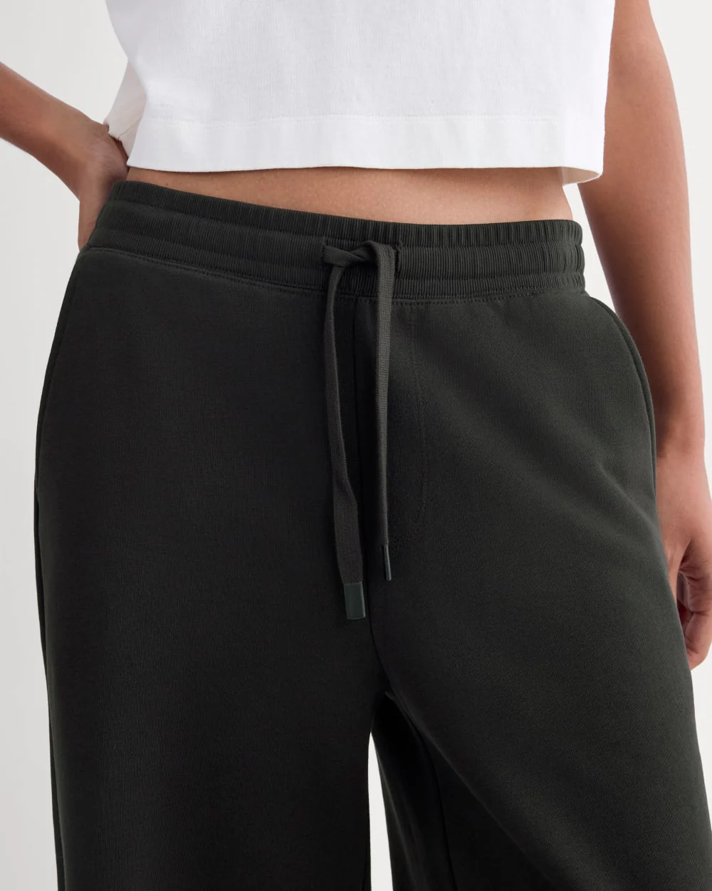 Luxe Fleece Wide-Leg Sweatpant | Black