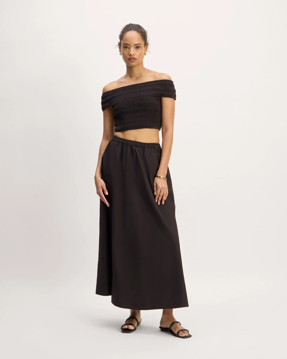 The Supima® Pull-On Maxi Skirt | Black