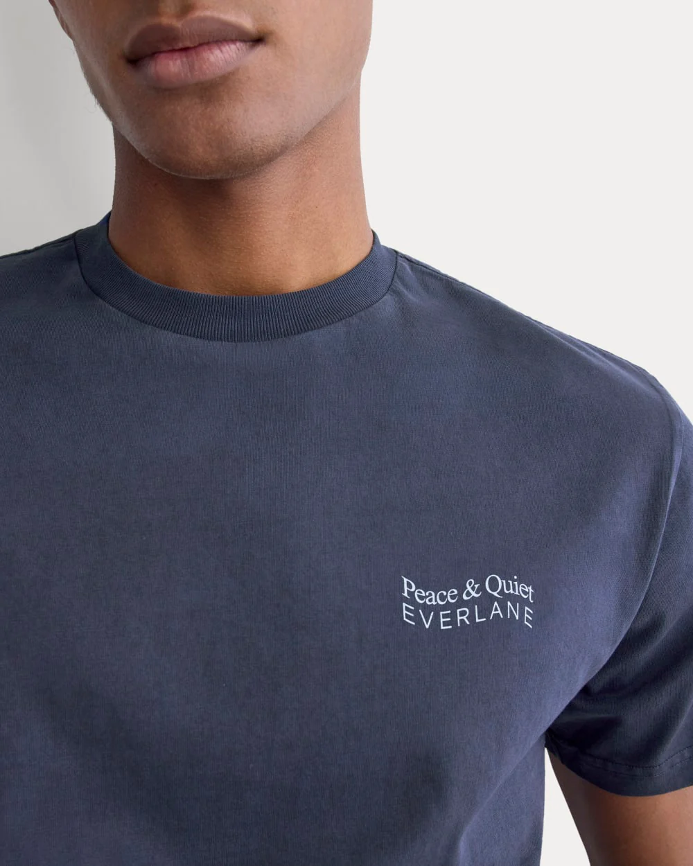 Everlane x Peace & Quiet Graphic Logo Tee |  Navy