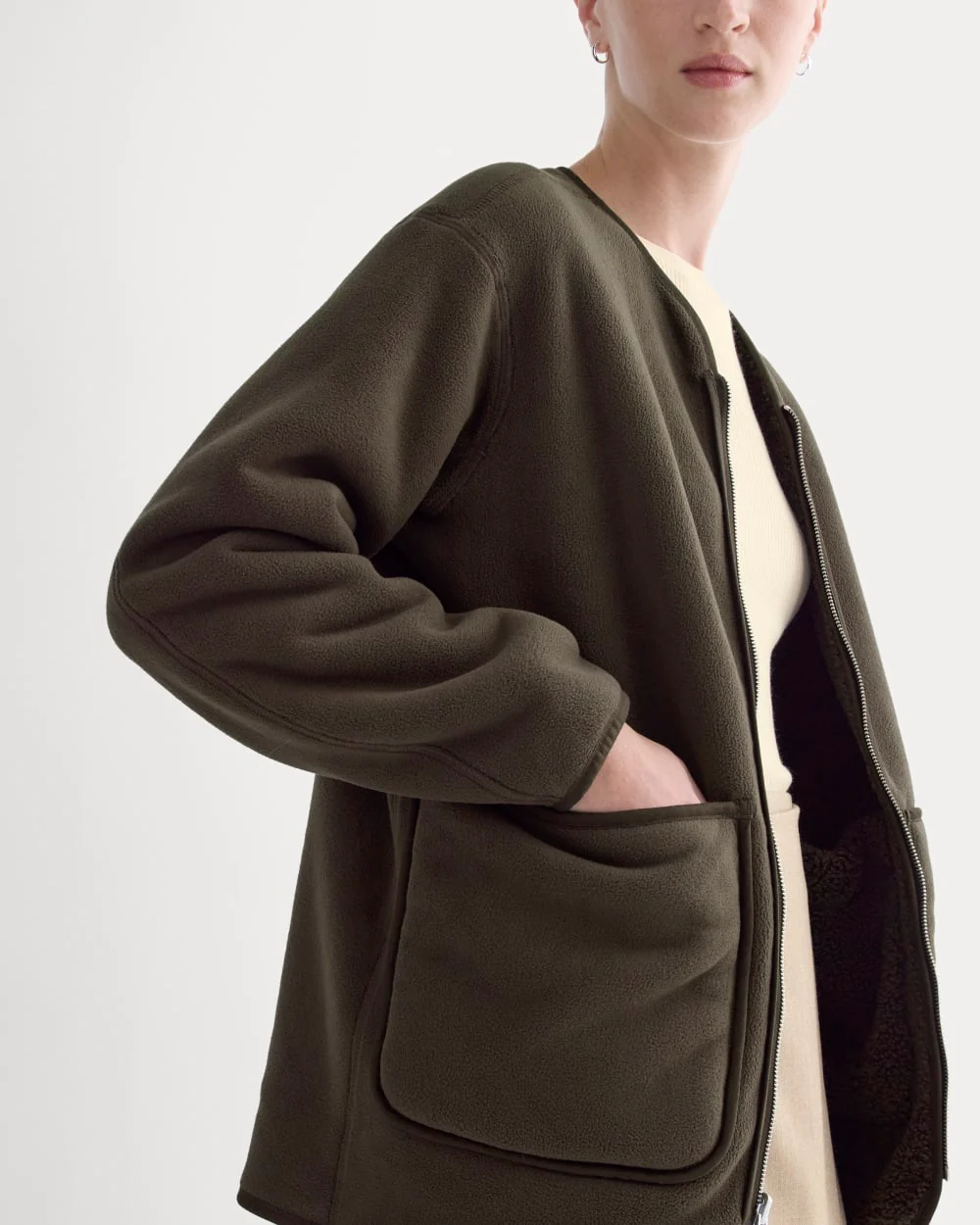 Reversible Teddy Jacket | Coffee Bean