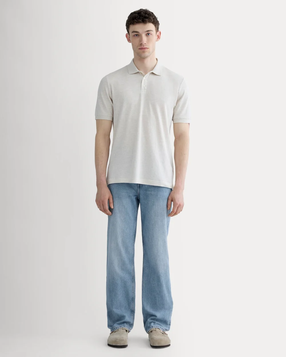 The Pique Polo | Heathered Oat