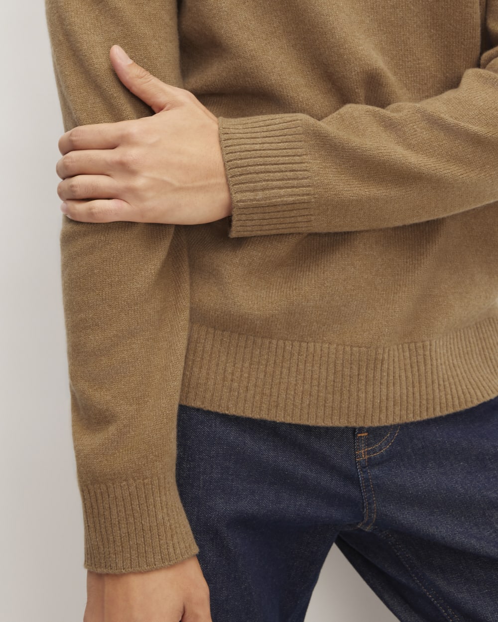The Premium Merino Crew Neck Sweater | Deep Camel