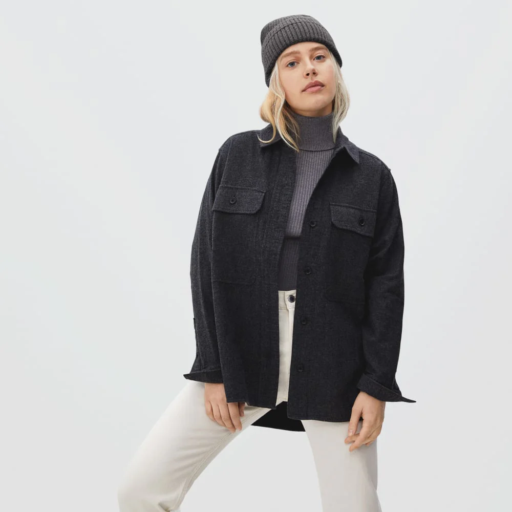 The Organic Cotton Chunky Beanie | Heathered Charcoal