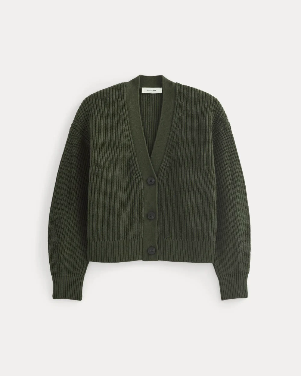 The Boxy Cardigan in Everyday Cotton | Dark Green