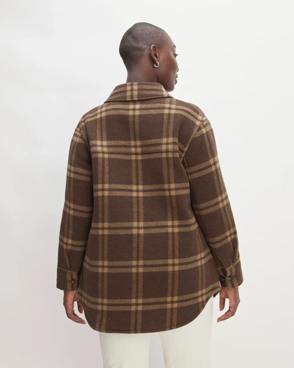 The Italian ReWool® Oversized Shirt Jacket | Brown / Camel