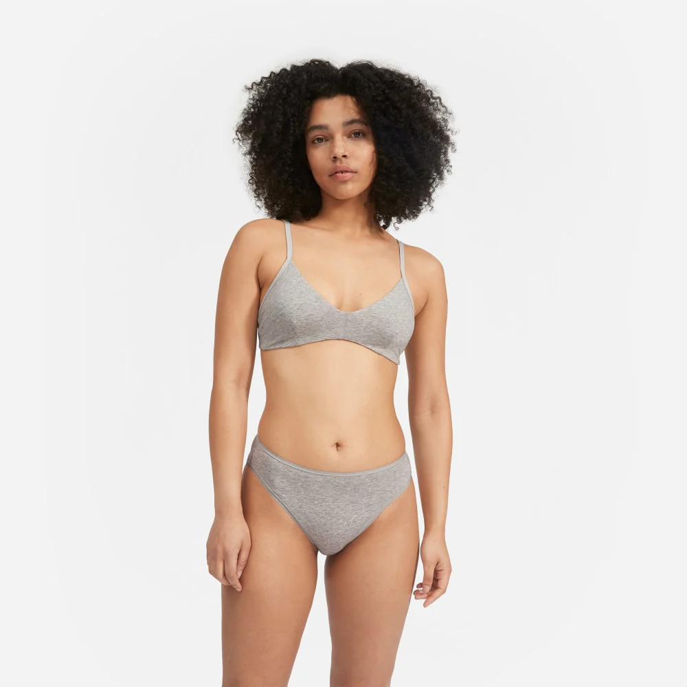 The Cotton Bralette |  Heathered Grey