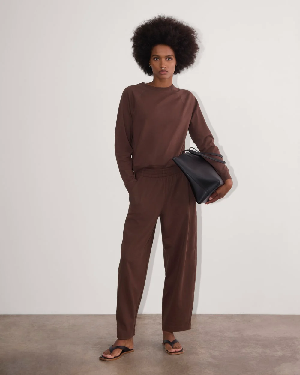 The Off-Duty Long-Sleeve Tee | Dark Mahogany