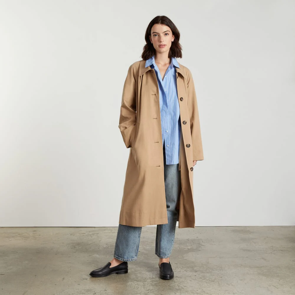 The Gathered Drape Trench | Ash Brown