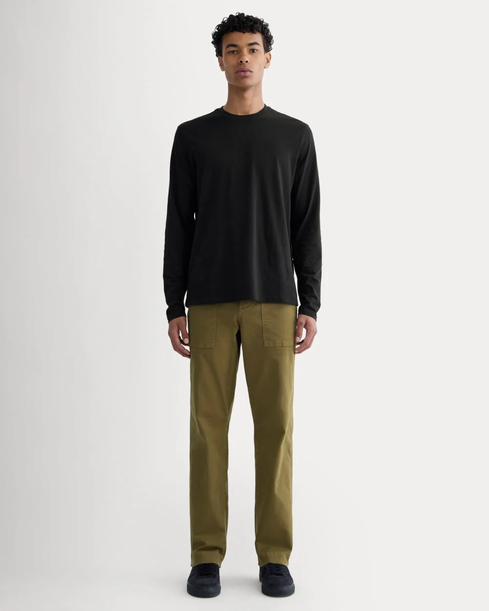 The Essential Organic Long-Sleeve Tee | Black