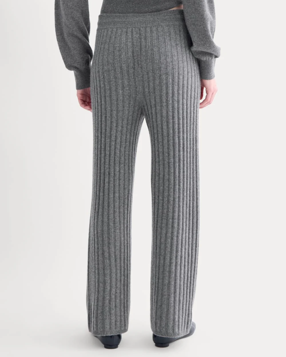 Straight-Leg Pant in Wool Cashmere | Heather Charcoal