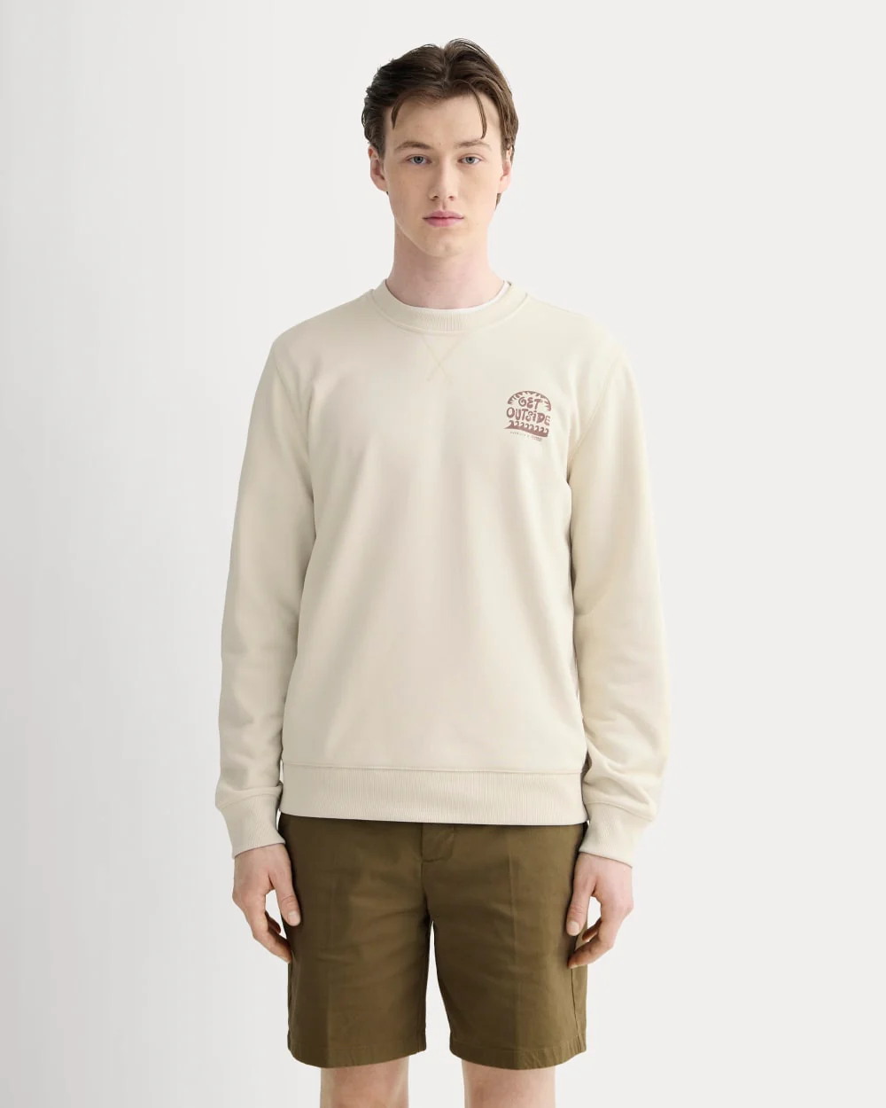 The Everlane x Parks Project French Terry Crew | Natural / Brown