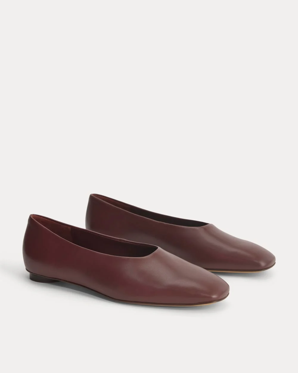 Gallery Square-Toe Flat | Burgundy