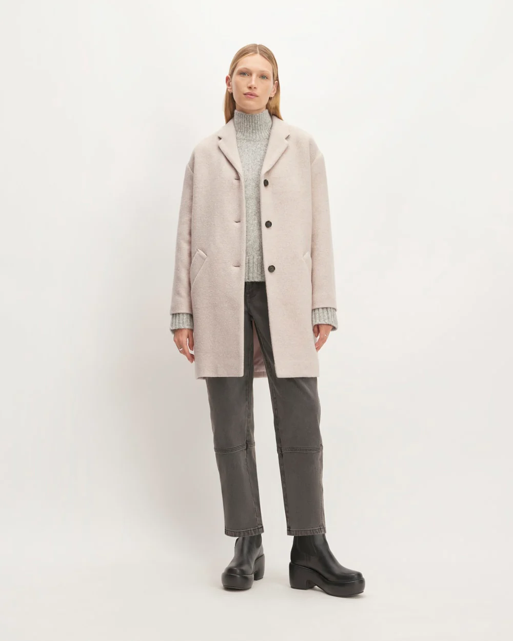 The Italian ReWool® Cocoon Coat | Oat