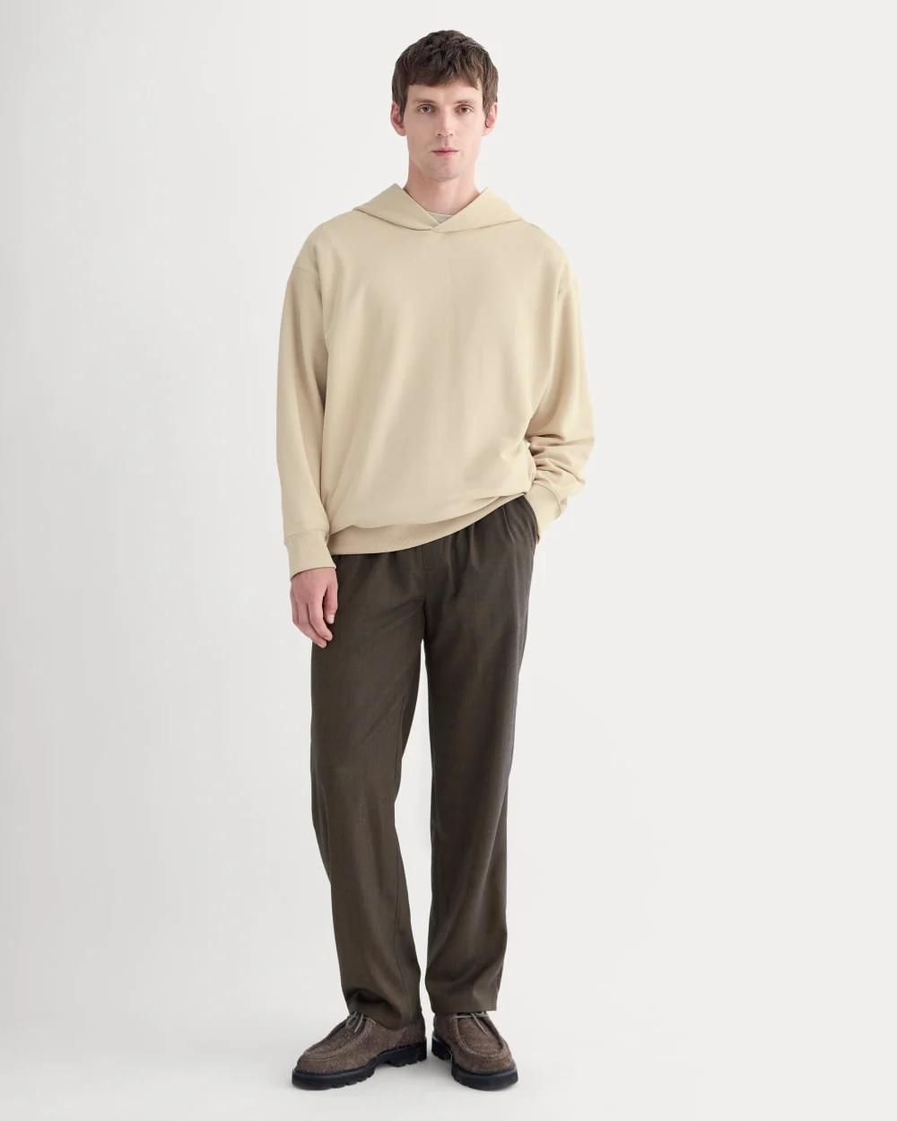 Twill Terry Jacquard Hoodie | Peyote