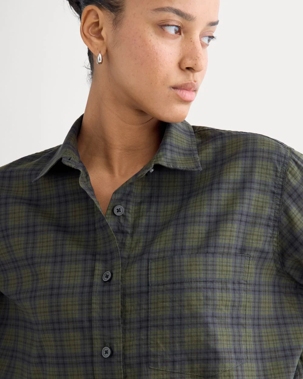 The Way-Short Shirt in Silky Cotton | Duffle Bag Plaid