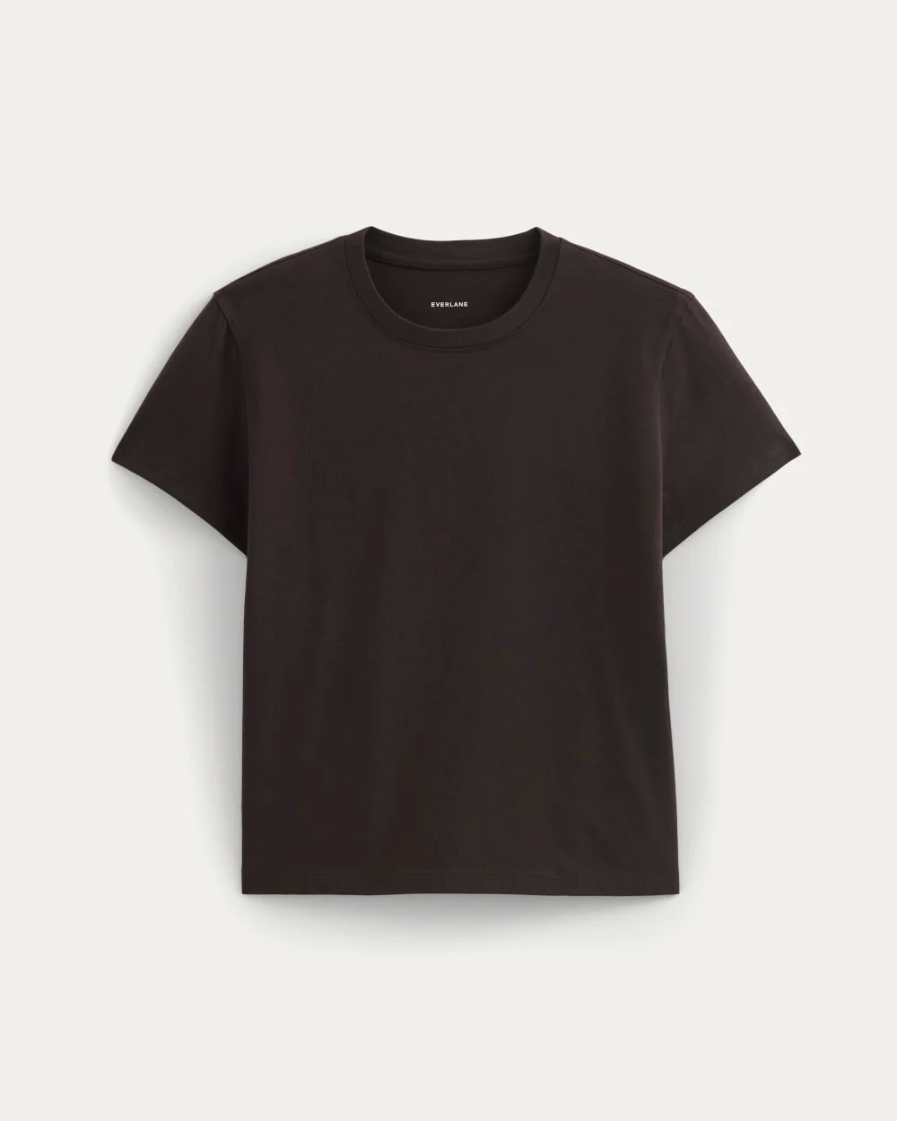 The Box-Cut Tee in Essential Cotton | Dark Chocolate | No Pocket