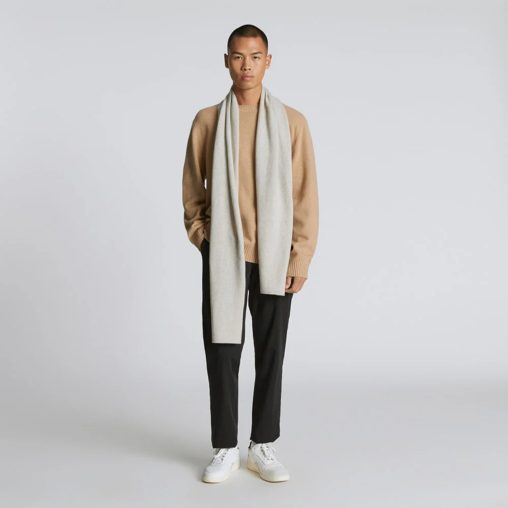 The Cashmere Scarf | Light Heather Grey