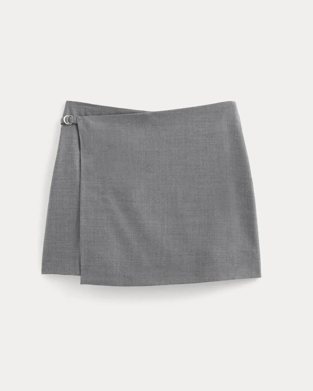 Wrap Mini Skort in Tailor Twill | Heather Graphite