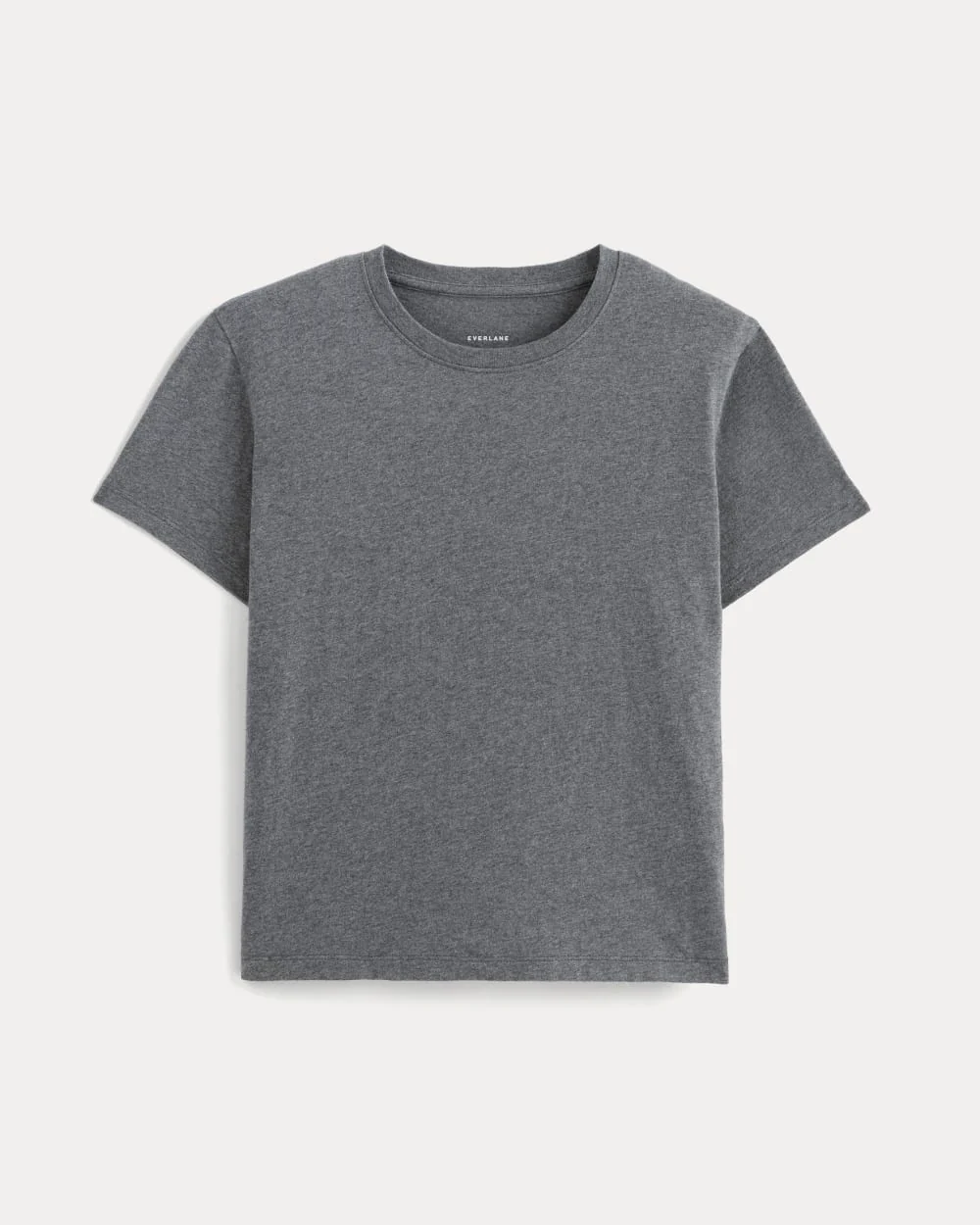 The Box-Cut Tee in Essential Cotton | Heathered Charcoal | No Pocket
